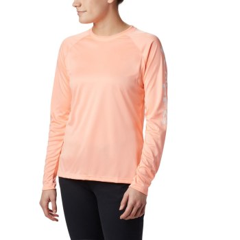 Dámské Mikiny Columbia PFG Tidal II Long Sleeve Růžové Bílé YMRAJZ476